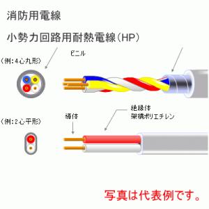 ◆冨士電線　HP1.2mm×2C 【平形 200m】HFA 消防用電線 小勢力回路用耐熱電線(HP)｜densetsu-n-net