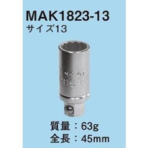 ネグロス電工 ラチェットメガネレンチ 替ソケット（MAK2347C、MAK1823、MAK1823S用) MAK1823-13｜densetsu-n-net