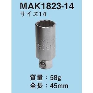 ネグロス電工 ラチェットメガネレンチ 替ソケット（MAK2347C、MAK1823、MAK1823S用) MAK1823-14｜densetsu-n-net