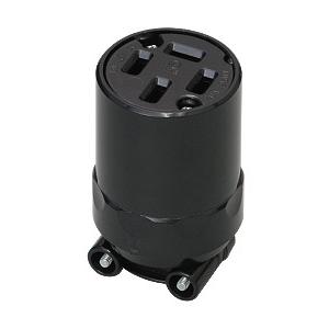 明工社【MC2657】設備工事用配線器具 接地3P 20A コネクターボデー（3M)A形｜densetsu-n-net