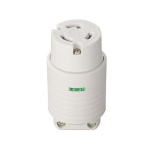 明工社【MH8152W】設備工事用配線器具 接地2P 20A引掛コネクターボデー 20A 125V ...
