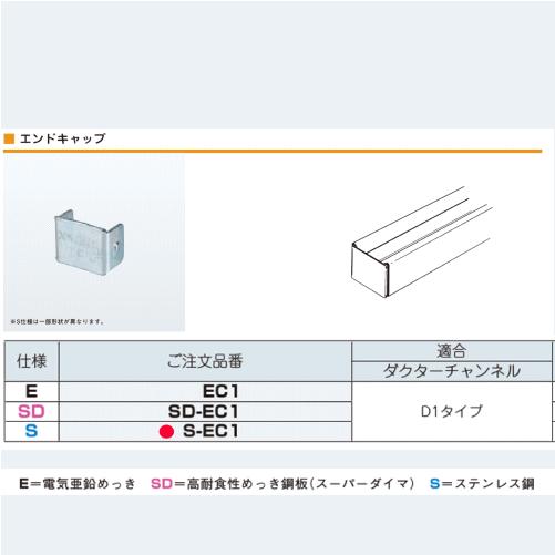 ネグロス電工　エンドキャップ ステンレス S-EC1　 ダクターチャンネルD1タイプ 【ゆうパケット...