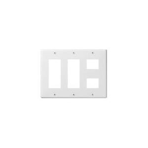 パナソニック WN7508SWK クラシックシリーズ新金属コンセントプレート(8コ用)（ホワイト）｜densetsu-n-net