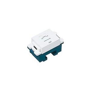 パナソニック WNT15649CW アドバンスシリーズ　埋込テレホンモジュラジャック（6極4心）（フル端子）（セラミックホワイト） 【ゆうパケット可能】｜densetsu-n-net