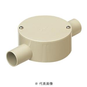 未来工業 PVM22-1HK 露出丸形ボックス平蓋 適合管VE22用 1方出 色 黒