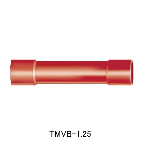 ニチフ TMVB1.25 絶縁被覆付圧着スリーブB形突合せ用 色 赤 ポリ塩化ビニル 100個入