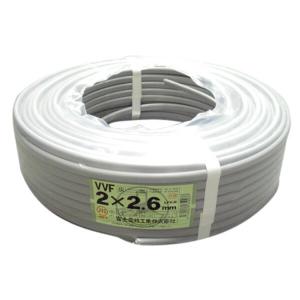 愛知電線 VVF2.0×2C+G1.6 VVFケーブル+G1.6 100m巻 緑・白・黒 色(絶縁