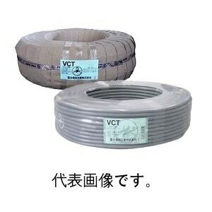富士電線 VCT38SQ×4心 ビニルキャブタイヤケーブル VCT 100m巻 灰色