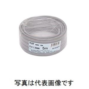 愛知電線 VVF2.0×2C+G1.6 VVFケーブル+G1.6 100m巻 緑・白・黒 色(絶縁