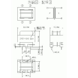 100V→8.0Ｖ/31mA 標準電源トランス PT2401-102｜denshi