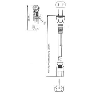 日本ACコード トラッキング2ピン-C13/V...の詳細画像1