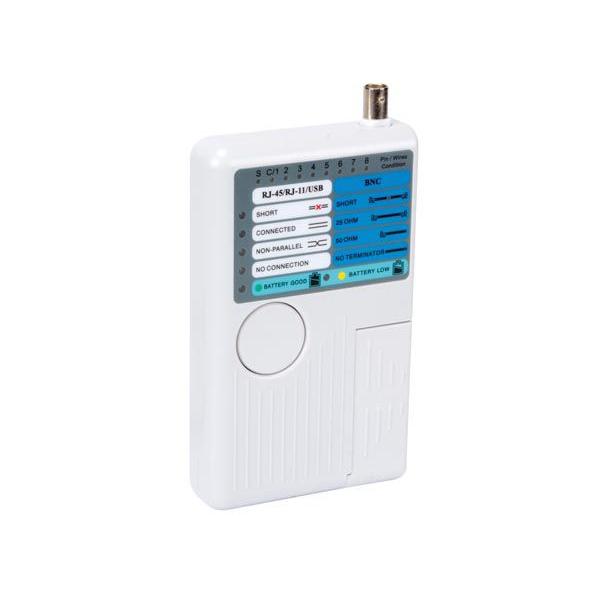 USB &amp; ネットワークケーブル（LAN)テスターUSB-A, USB-B, BNC, 8P8C (...