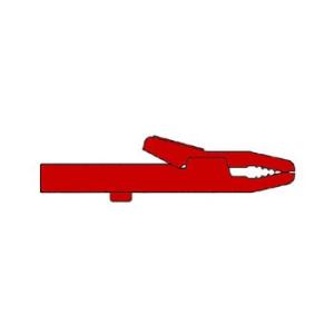 絶縁ワニ口クリップ(4mmバナナ対応/25A/赤...の商品画像