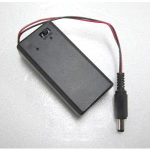 9V乾電池用ホルダー/スイッチ+DCジャック5.5ｘ2.1mm付の商品画像