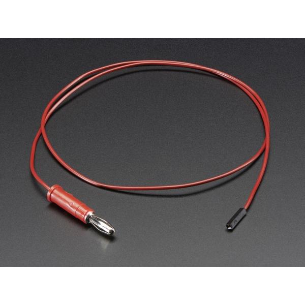 4mmバナナプラグ赤→Ponomaメス0.1”ソケット/610mmケーブル