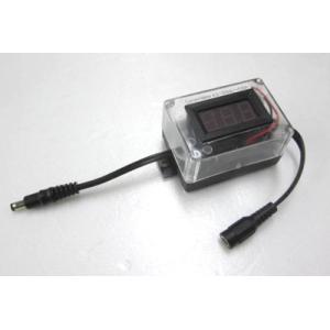 DCジャック5.5ｘ2.1メスin→オスoutデジタル電流メーター 4.5〜30Vdc/0.01〜9.99A