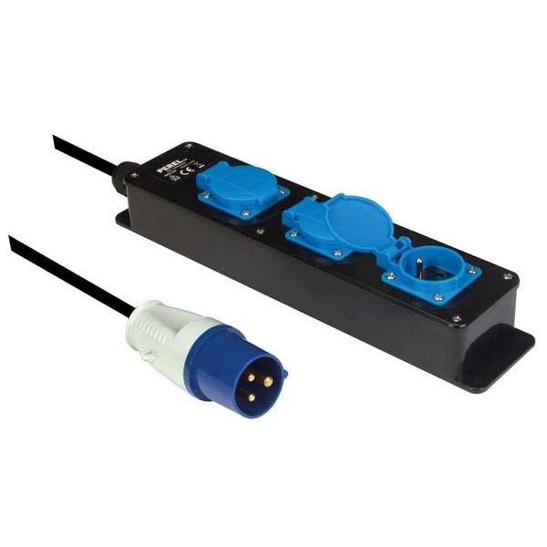 CE延長コード　EN60309(200-250V/16A-6h/2P+E/IP44)→3Way SC...