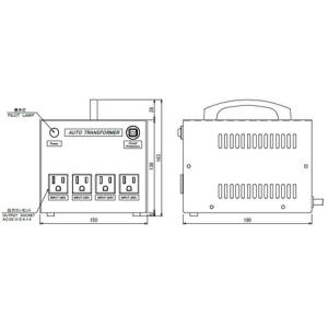 200〜240V→100V 海外用トランス（ヨーロッパ用600VA)YE-6｜denshi