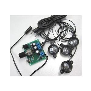 MP3用2×5WアンプMK190(組立済）+ツイーターｘ4+ステレオケーブル+電源