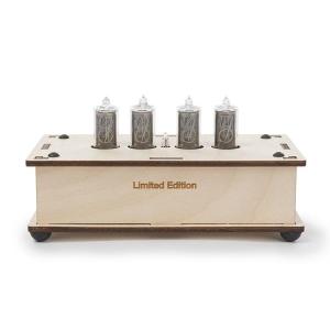 ニキシー管時計-限定版-木製レーザーカットケース付-K8099SE(組立済）