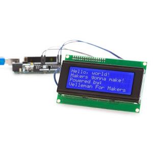 I2C 20x4 青色LCDモジュール WPI450