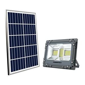 ソーラーパネル→60W充電電池組込LED投光器+リモコン SL4100｜denshi