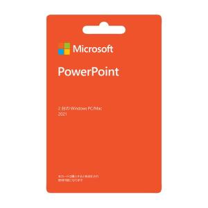 【即日発送】【新品】Microsoft PowerPoint 2021(最新 永続版) カード版 Windows11,10 mac対応 PC2台 メール便｜densidonya