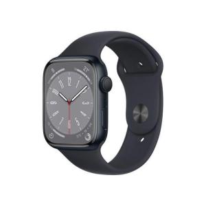 【ラッピング可】【即日配送】【新古品】Apple Watch Series 8（GPSモデル）45mm ミッドナイトアルミニウムケースとミッドナイトスポーツバンド MNP13J/A｜densidonya