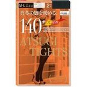 【即日発送】アツギタイツ(ATSUGI TIGHTS) 140Dデニール　M?L　２足組 ブラック黒｜densidonya