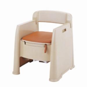 安寿 背付ポータブルトイレ 楽立AD型