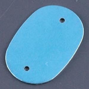 オオイ金属 APL2801 カラーネームプレート 小判型 378-B(ブルー/10枚入)