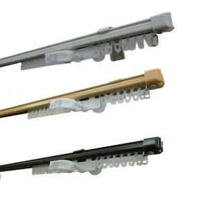 クロスライド 1.1-2.0m ミディアムウッド 伸縮カーテンレール 110-200cm