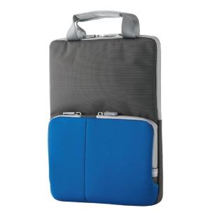 エレコム BM-IBHPTV11BU 子ども用 パソコンケース タブレットケース 取っ手付き 撥水 ネームタグ 11.6インチ ブルー