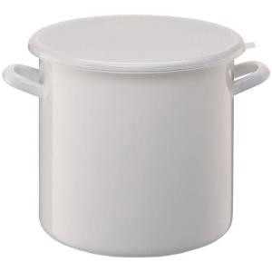 高木金属工業 4975357133618 ホーロー ストックポット 丸型 10L ホワイト HSP-M24
