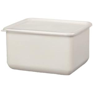 高木金属工業 4975357133632 ホーロー ストックポット 角型 M 4L ホワイト HSP-KM