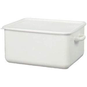 高木金属工業 4975357133649 ホーロー ストックポット 角型 L 7L ホワイト HSP-KL