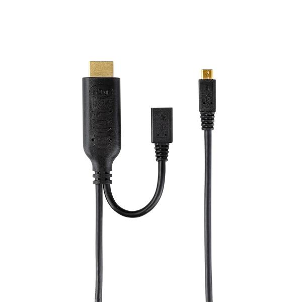 エルパ HDMI変換MHLケーブル 充電用ポート付 スマートフォン対応 [2m] USB-MHL20...