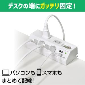 エルパ ガッチリ電源タップ 集中スイッチ AC...の詳細画像3