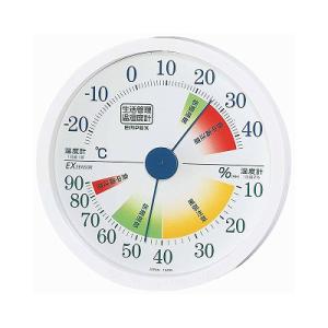 エンペックス 温度湿度計 生活管理温湿度計 壁掛け用 日本製 ホワイト TM-2441｜dentendo