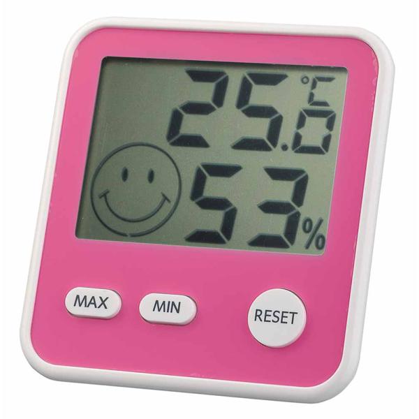 エンペックス デジタルmidi温・湿度計 ピンク TD-8415