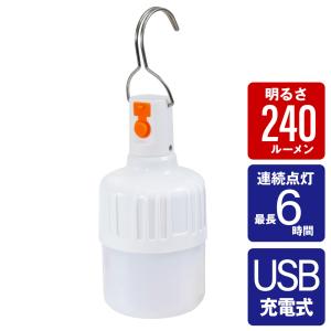 イシグロ 充電式 ポータブル LEDライト 明るさ2段階 吊りフック付 80126 / アウトレット