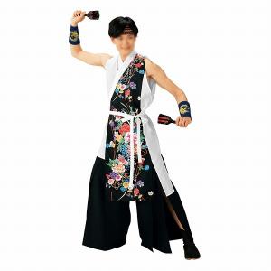 よさこい 衣装 コスチューム 上衣 鳴子入れ付ベルト ジュニア140サイズ
