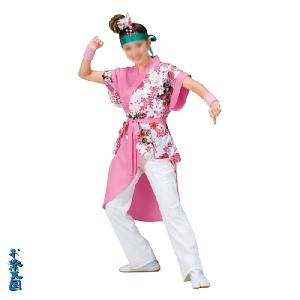よさこい 衣装 コスチューム 上衣 鳴子入れ付ベルト ジュニア140サイズ