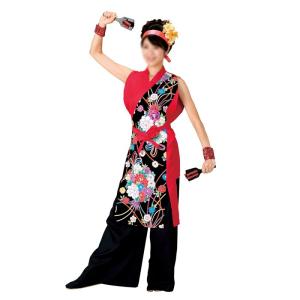 よさこい 衣装 コスチューム 上衣 鳴子入れ付ベルト ジュニア140サイズ