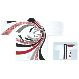 法被 半纏 半被 半天 袢天 (白) 綿100% のしめ柄 祭り