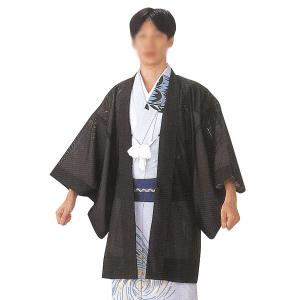 駒絽黒無地羽織 和装品 祭禮 正装  衣装 着物 紋付｜dento-wako