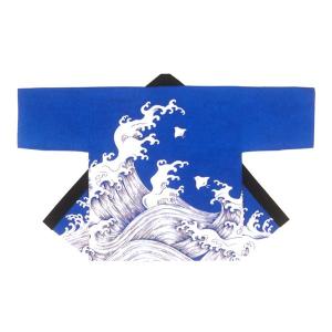 法被 半纏 半被 半天 袢天 (紫) 綿100% 波に千鳥 祭り 衣装 大祭 祭禮