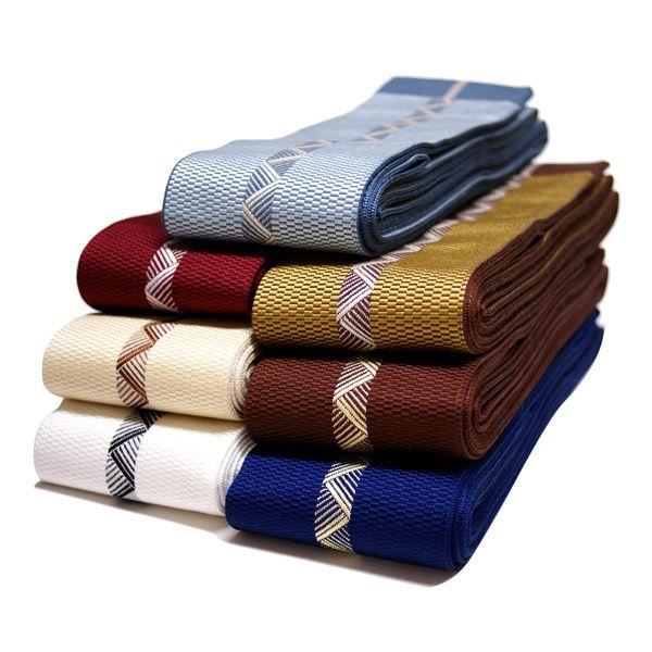 角帯 男帯 市松地紋縞トッコ柄 『全７色』 舞踊 民踊 日本舞踊 新舞踊 盆踊り 祭り お揃い帯 ゆ...