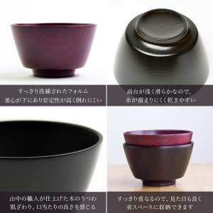 食洗機対応 木製汁椀 レッド・ブラック 日本国...の詳細画像3