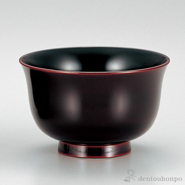 汁椀 ゆり型 溜内黒 5客 ( 退職祝い 定年 雑煮椀 お椀 お吸い物 味噌汁 おすすめ 越前漆器 ...